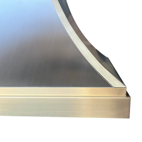 Fobest Custom Sloped Brushed Stainless Steel Range Hood FSS-37 - Stainless Steel Range Hood-Fobest Appliance