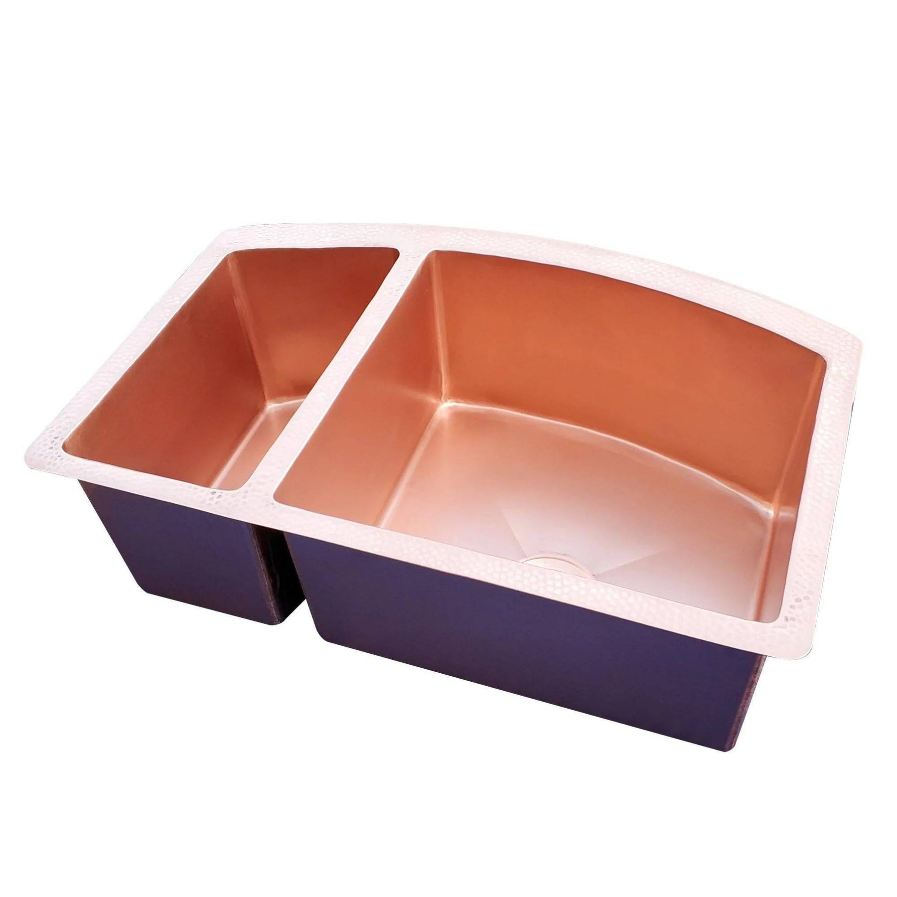 Fobest Double Bowl Natural Copper Kitchen Sink FCK-3 - Copper Sink-Fobest Appliance