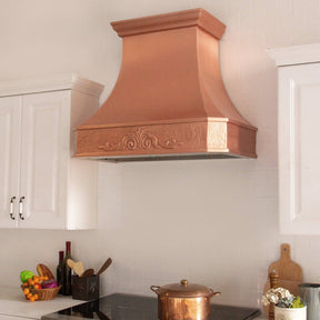 Fobest Farmhouse Classic Natural Copper Range Hood with Vintage Apron FCP-67 - Copper Range Hood-Fobest Appliance