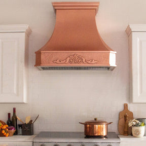 Fobest Farmhouse Classic Natural Copper Range Hood with Vintage Apron FCP-67 - Copper Range Hood-Fobest Appliance