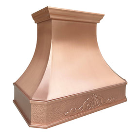 Fobest Farmhouse Classic Natural Copper Range Hood with Vintage Apron FCP-67 - Copper Range Hood-Fobest Appliance