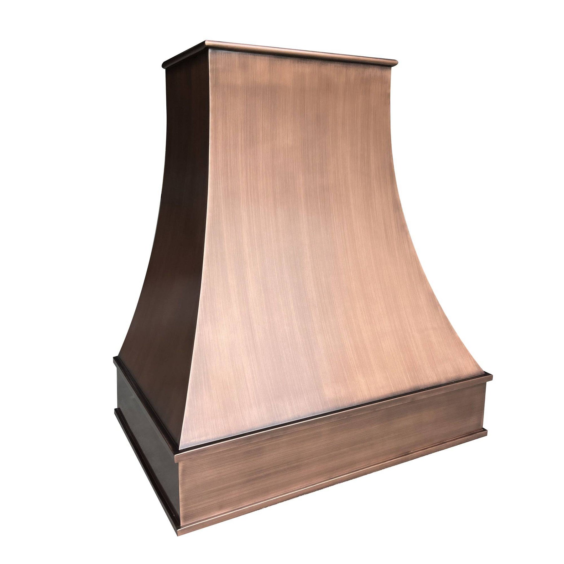 Fobest Farmhouse Custom Antique Copper Range Hood with Smooth Texture FCP-49 - Copper Range Hood-Fobest Appliance