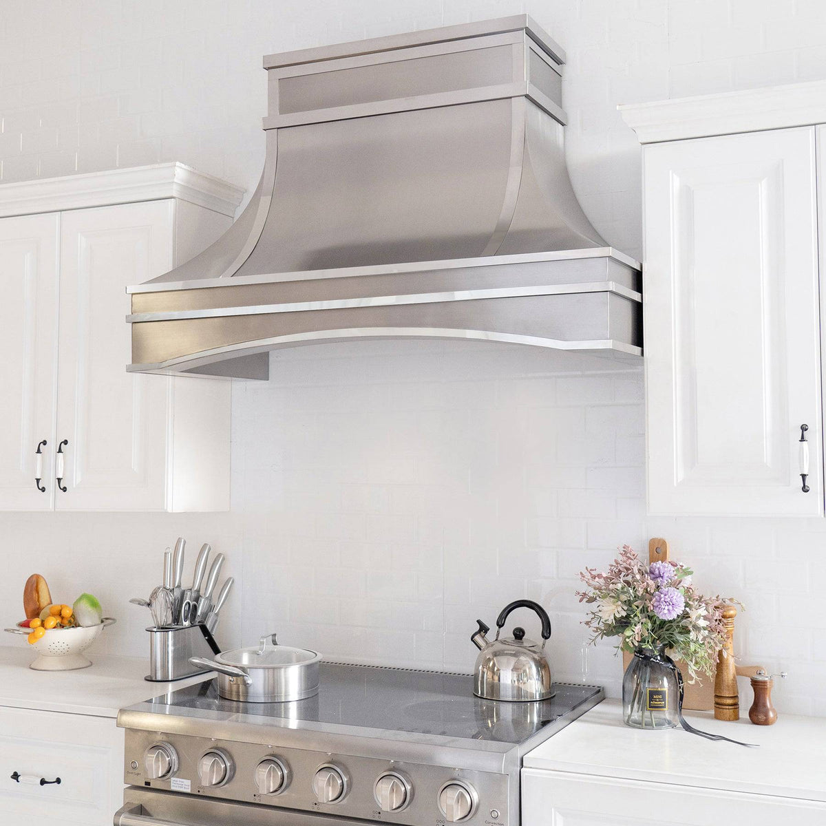 Fobest Handcrafted Bottom Arched Stainless Steel Range Hood FSS-93 - Stainless Steel Range Hood-Fobest Appliance