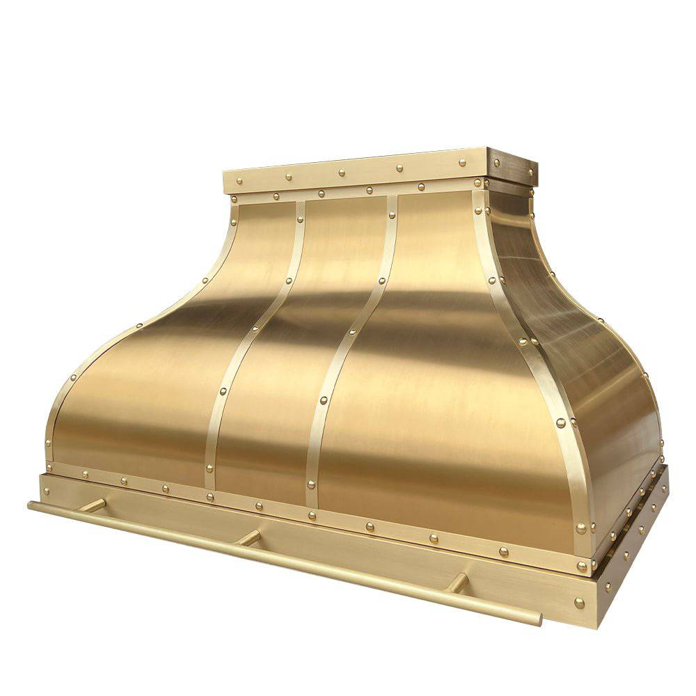 Fobest Handcrafted Brushed Brass Range Hood FSS-86 - Stainless Steel Range Hood-Fobest Appliance