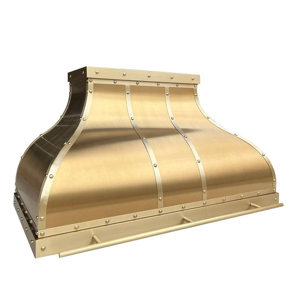 Fobest Handcrafted Brushed Brass Range Hood FSS-86 - Stainless Steel Range Hood-Fobest Appliance