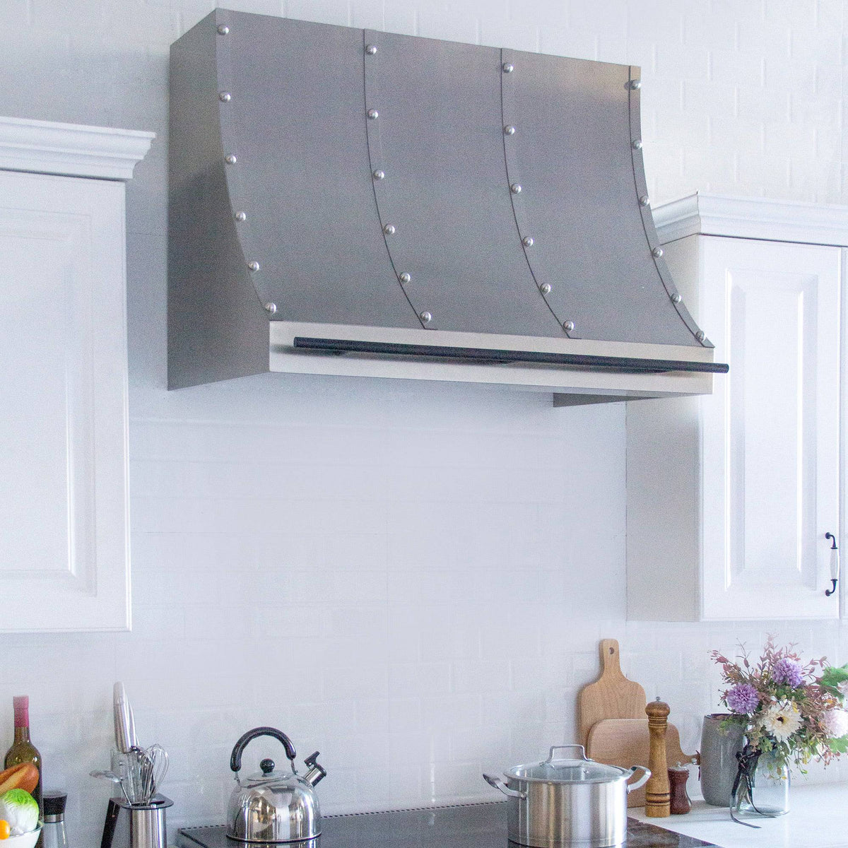 Fobest Handcrafted Custom Brushed Stainless Steel Range Hood FSS-80 - Stainless Steel Range Hood-Fobest Appliance