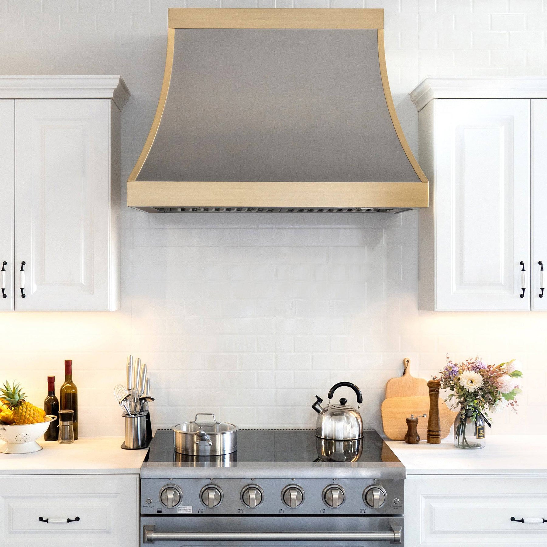Fobest Handcrafted Custom Brushed Stainless Steel Range Hood FSS-94 - Stainless Steel Range Hood-Fobest Appliance