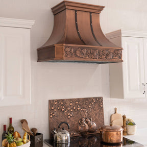 Fobest Handmade Antique Copper Range Hood FCP-34 - Copper Range Hood-Fobest Appliance