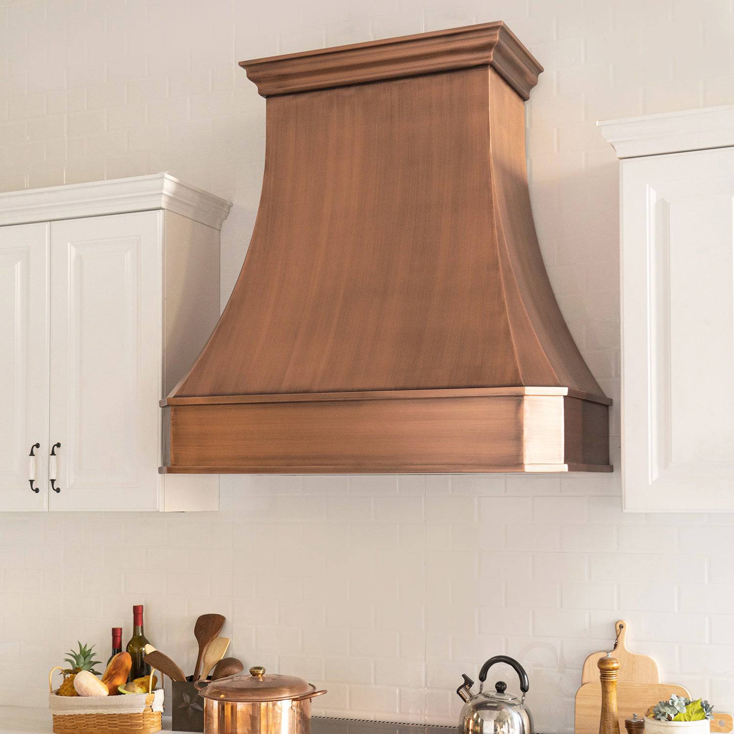 Fobest Handmade Classic Custom Antique Copper Range Hood FCP-1 - Copper Range Hood-Fobest Appliance