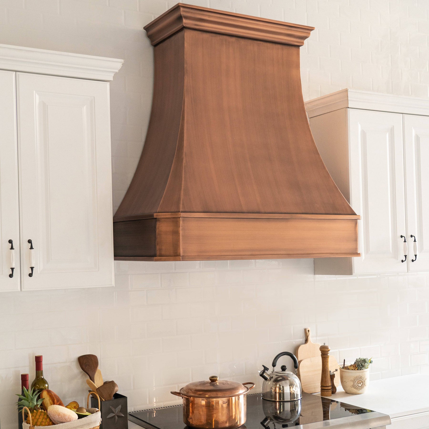 Fobest Handmade Classic Custom Antique Copper Range Hood FCP-1 - Copper Range Hood-Fobest Appliance