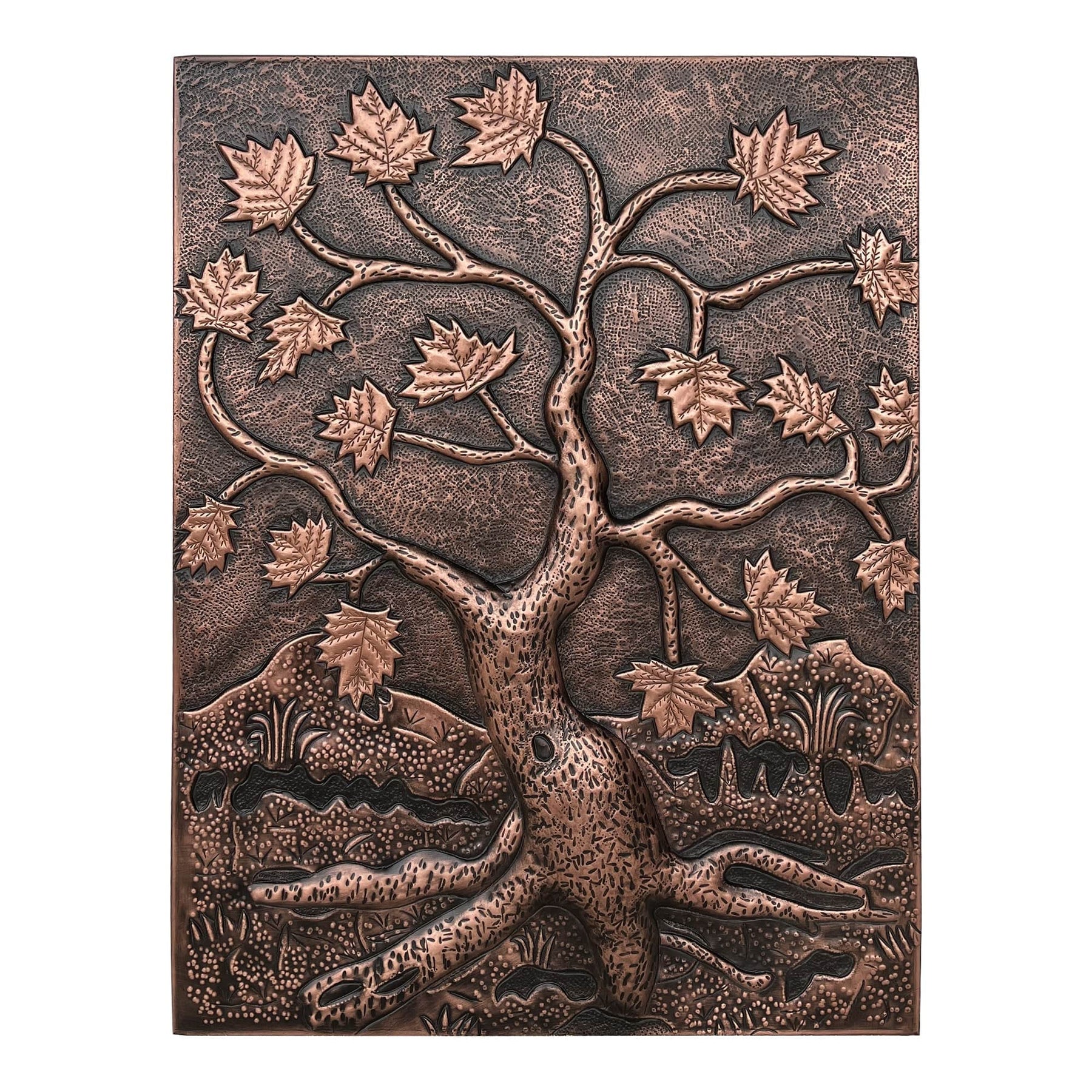 Fobest Handmade Copper Backsplash Kitchen Backsplash Wall Art Tree Design-BK1 - -Fobest Appliance