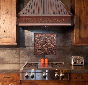 Fobest Handmade Copper Backsplash Kitchen Backsplash Wall Art Tree Design-BK1 - -Fobest Appliance