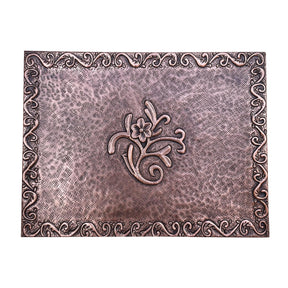 Fobest Handmade Copper Backsplash Kitchen Backsplash Wall Decoration Flower Design-BK8 - -Fobest Appliance