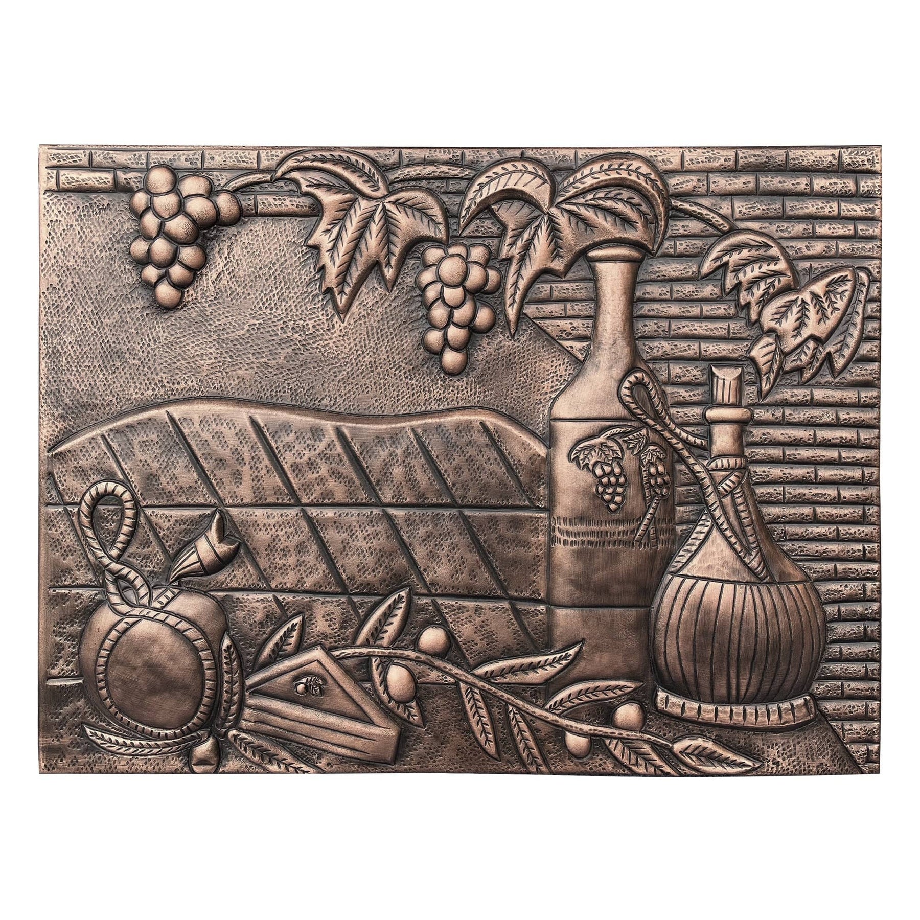 Fobest Handmade Copper Backsplash Kitchen Backsplash Wall Decoration Grape Design-BK10 - -Fobest Appliance