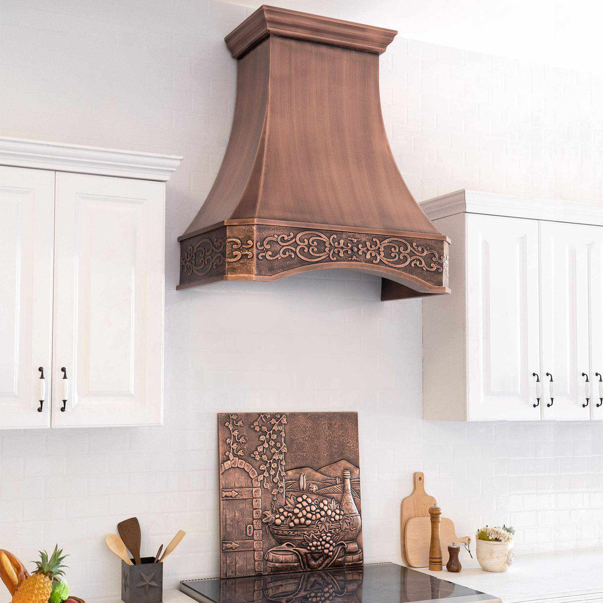 Fobest Handmade Custom Antique Copper Range Hood FCP-94 - Copper Range Hood-Fobest Appliance