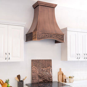 Fobest Handmade Custom Antique Copper Range Hood FCP-94 - Copper Range Hood-Fobest Appliance