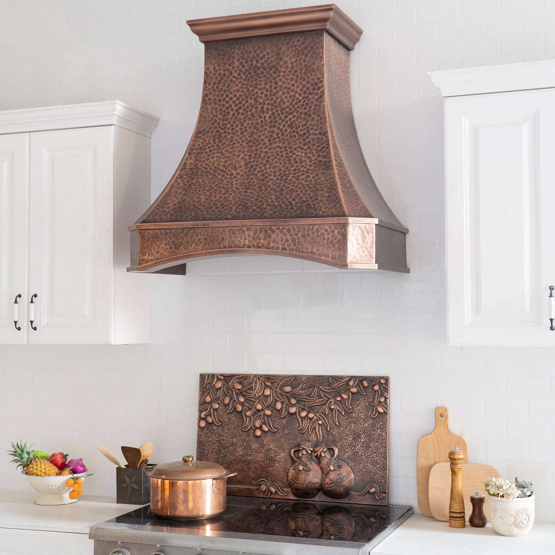 Fobest Handmade Custom Antique Copper Range Hood FCP-94 - Copper Range Hood-Fobest Appliance