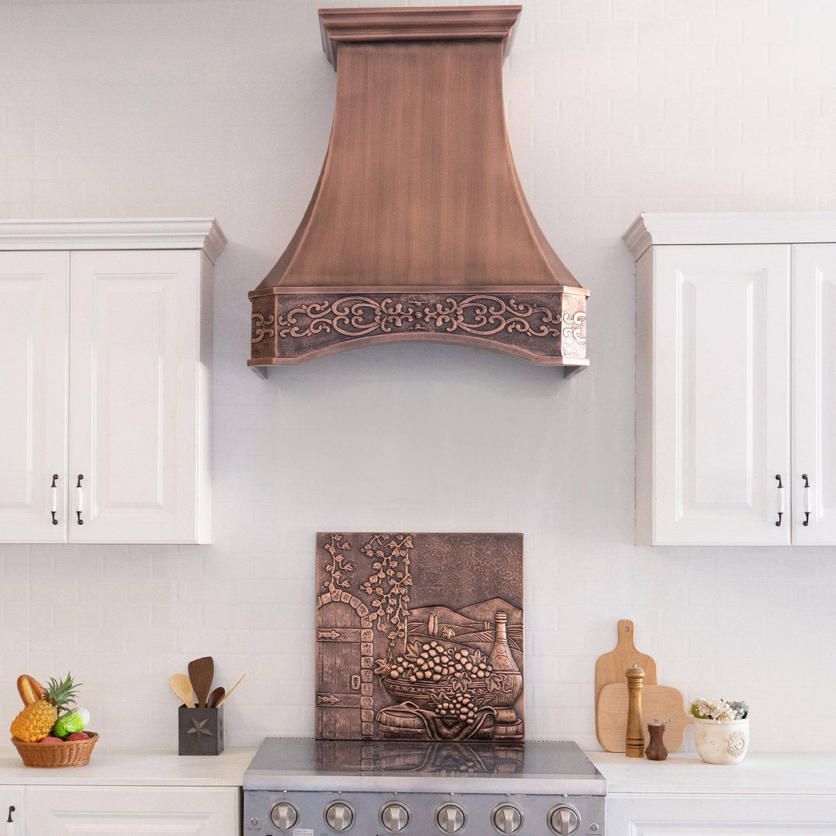 Fobest Handmade Custom Antique Copper Range Hood FCP-94 - Copper Range Hood-Fobest Appliance