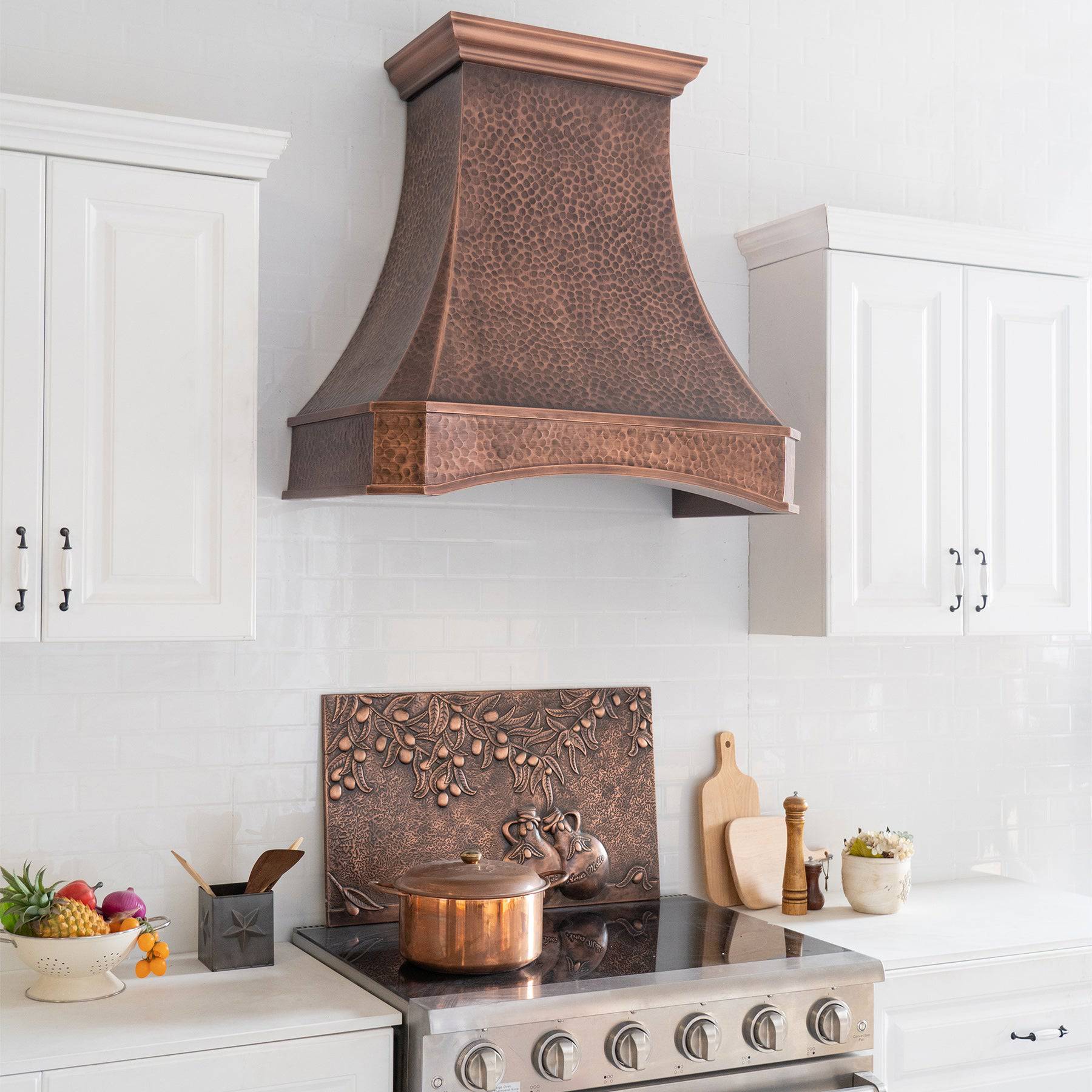 Fobest Handmade Custom Antique Copper Range Hood FCP-94 - Copper Range Hood-Fobest Appliance