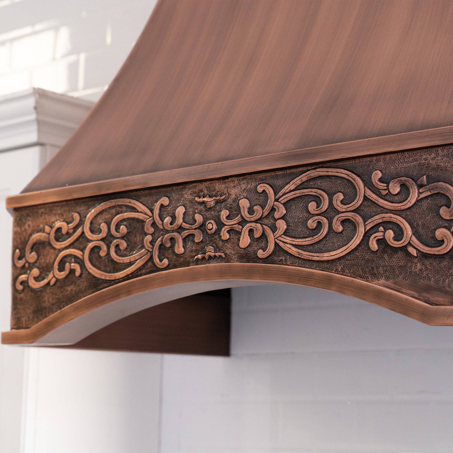 Fobest Handmade Custom Antique Copper Range Hood FCP-94 - Copper Range Hood-Fobest Appliance