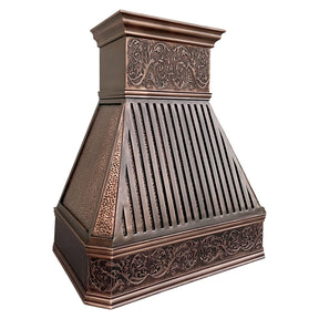 Fobest Handmade Custom Copper Range Hood with Rustic Handmade Pattern FCP-27 - Copper Range Hood-Fobest Appliance