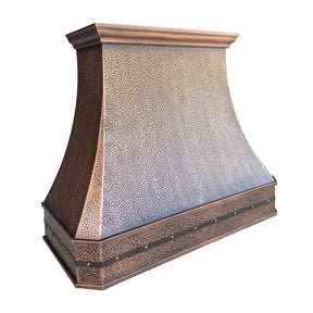 Fobest Handmade Custom Hammered Antique Copper Range Hood FCP-96 - Copper Range Hood-Fobest Appliance