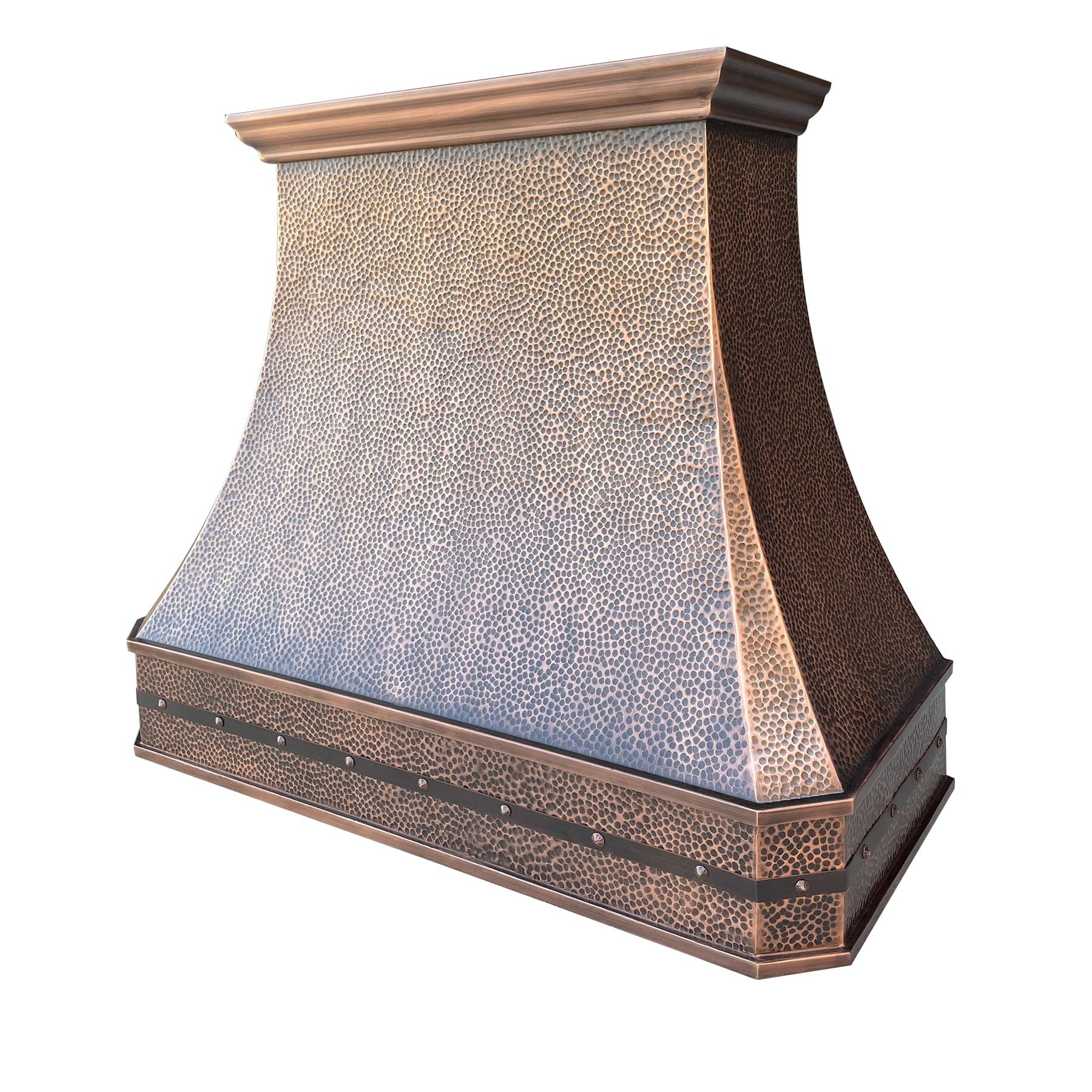 Fobest Handmade Custom Hammered Antique Copper Range Hood FCP-96 - Copper Range Hood-Fobest Appliance