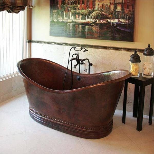 Fobest Handmade Double-Slipper Custom Vintage Copper Bathtub FBT-7 - -Fobest Appliance