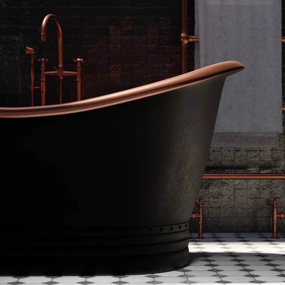 Fobest Handmade Double-Slipper Oil Rubbed Bronze Copper Bathtub FBT-14 - -Fobest Appliance