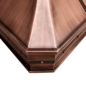 Fobest Handmade Farmhouse Antique Copper Range Hood FCP-7 - Copper Range Hood-Fobest Appliance