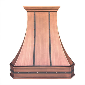 Fobest Handmade Farmhouse Antique Copper Range Hood FCP-7 - Copper Range Hood-Fobest Appliance