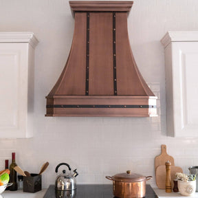 Fobest Handmade Farmhouse Antique Copper Range Hood FCP-7 - Copper Range Hood-Fobest Appliance