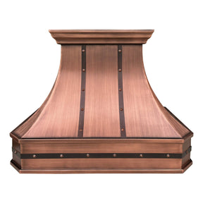 Fobest Handmade Farmhouse Antique Copper Range Hood FCP-7 - Copper Range Hood-Fobest Appliance