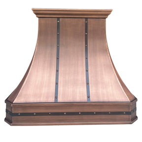 Fobest Handmade Farmhouse Antique Copper Range Hood FCP-7 - Copper Range Hood-Fobest Appliance