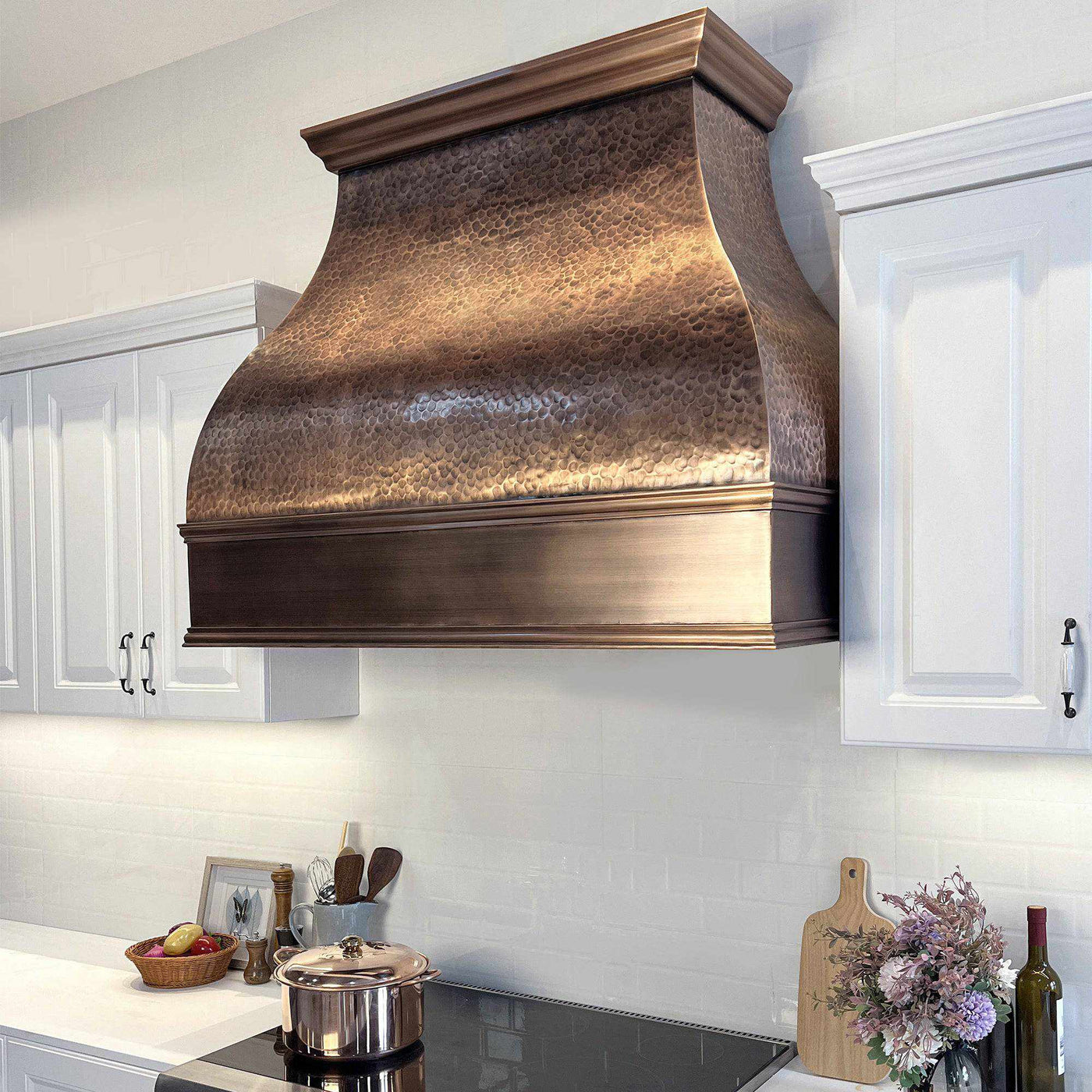 Fobest Rustic Handmade Custom Copper Kitchen Range Hood FCP-29 - Copper Range Hood-Fobest Appliance