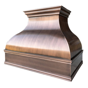 Fobest Rustic Handmade Custom Copper Range Hood with Smooth and Hammer Finish FCP-22 - Copper Range Hood-Fobest Appliance