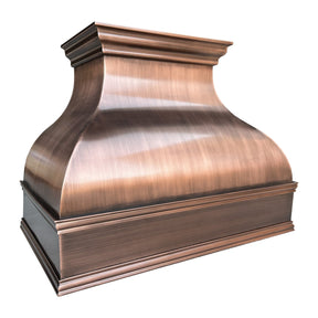 Fobest Rustic Handmade Custom Copper Range Hood with Smooth and Hammer Finish FCP-22 - Copper Range Hood-Fobest Appliance