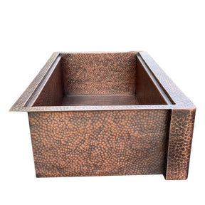 Fobest Single Bowl Rustic Farmhouse Kitchen Copper Sink FCK-1 - Copper Sink-Fobest Appliance