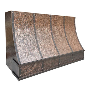 Fobest Sloped Under Cabinet Hammered Copper Range Hood FCP-60 - Copper Range Hood-Fobest Appliance