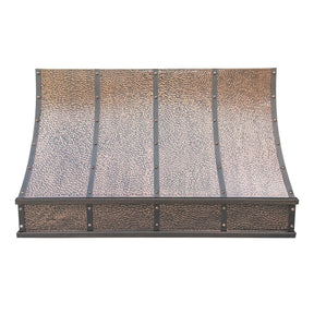 Fobest Sloped Under Cabinet Hammered Copper Range Hood FCP-60 - Copper Range Hood-Fobest Appliance