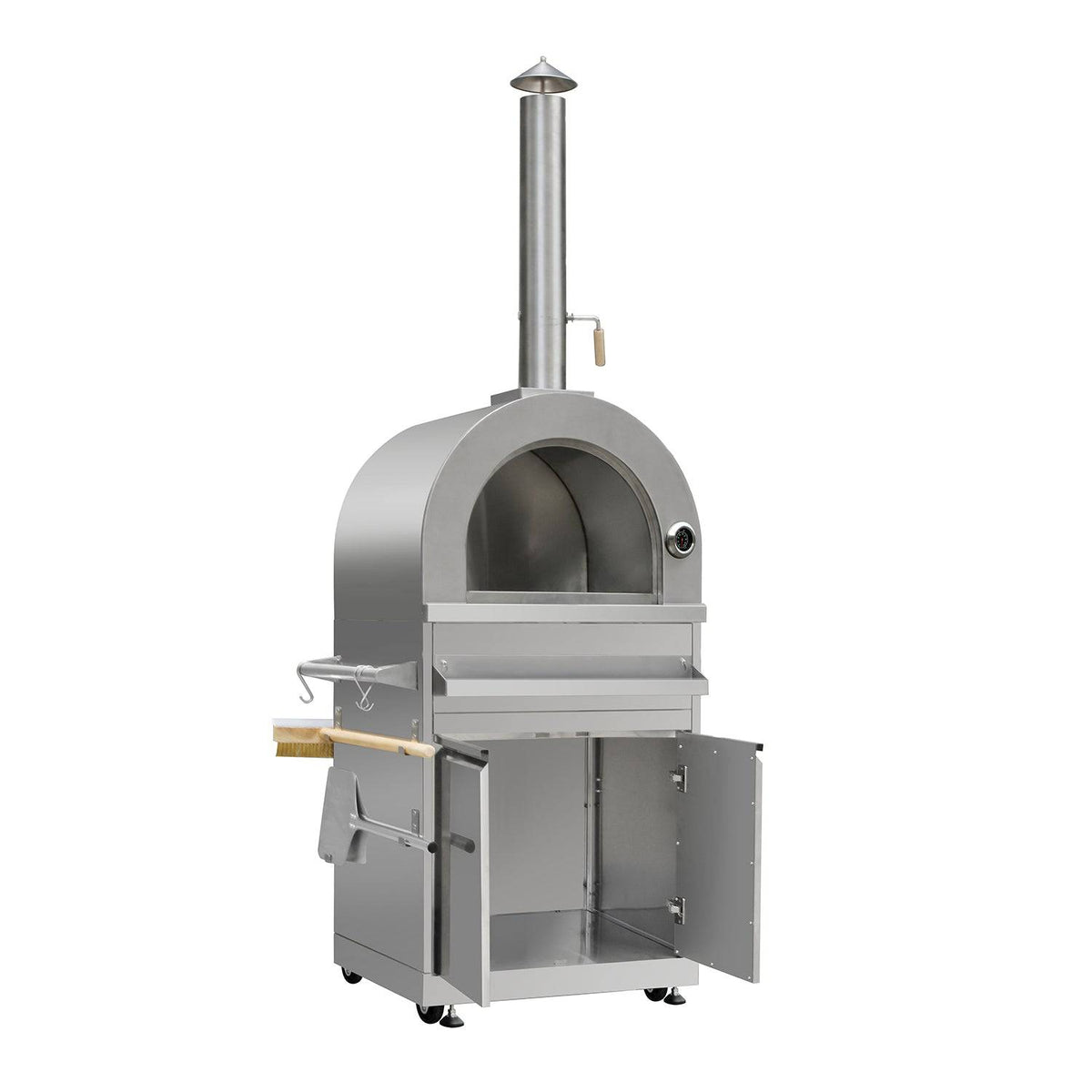 Fobest Stainless Steel Outdoor Wood Burning Pizza Oven with Cabinet - Pizza Oven-Fobest Appliance