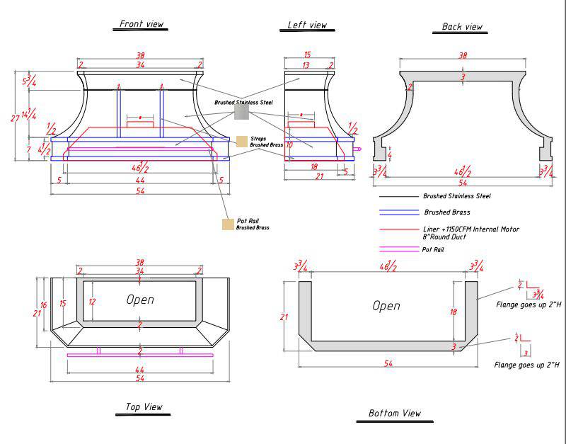 Fobest Stainless Steel Range Hood FSS-8 Custom Link for Kelly - -Fobest Appliance