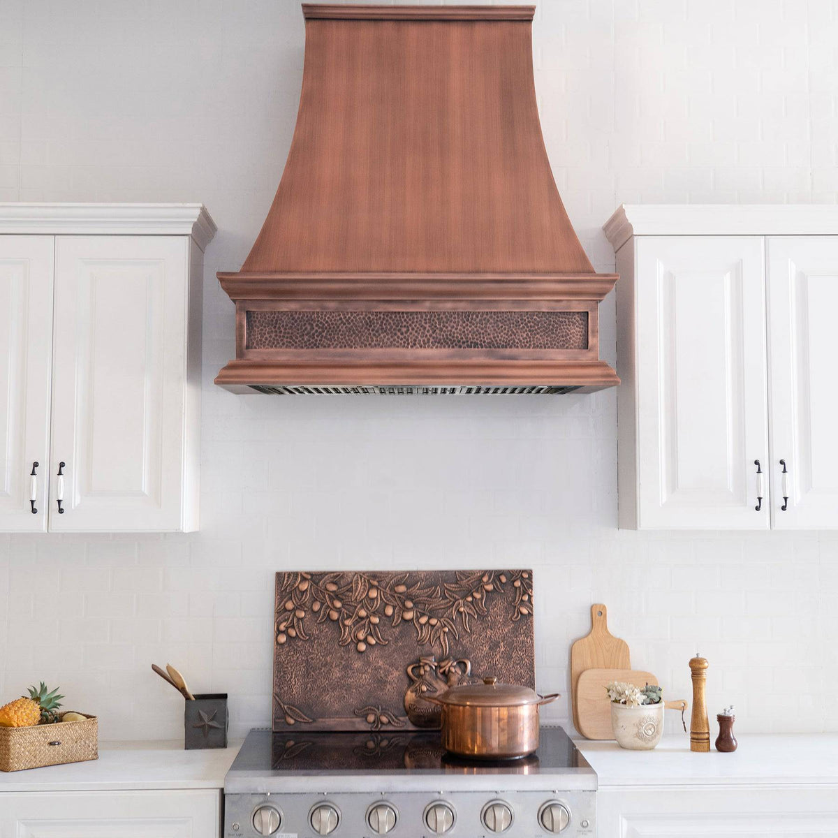 Fobest Vintage Design Custom Atique Copper Range Hood FCP-98 - Copper Range Hood-Fobest Appliance