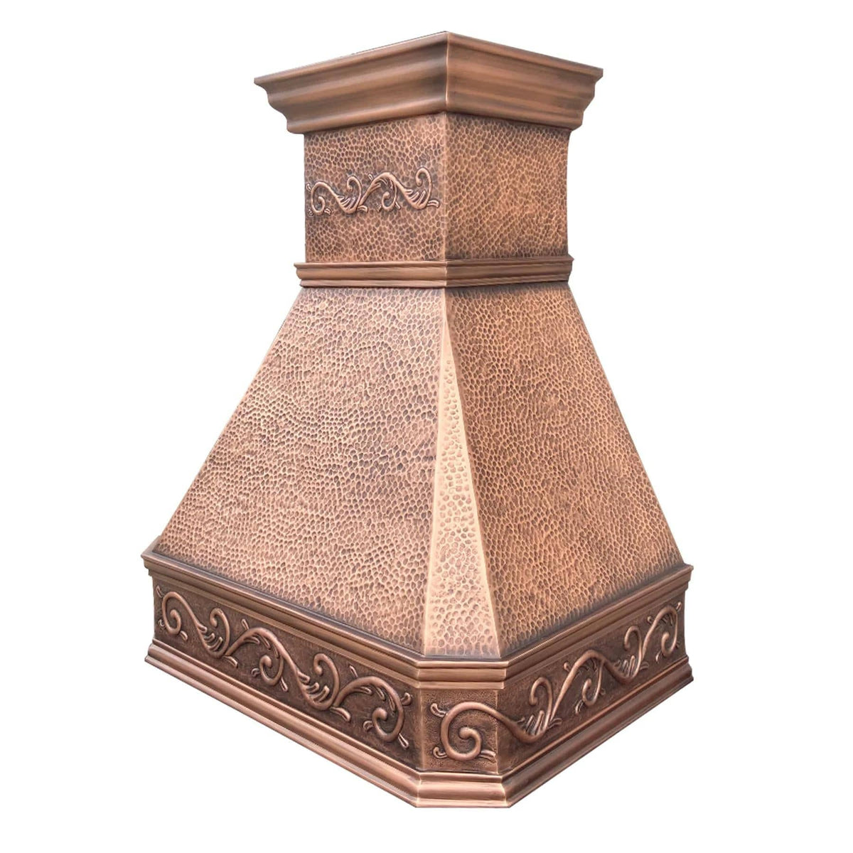 Fobest Farmhouse Handmade Custom Light Antique Copper Range Hood FCP-26 - Copper Range Hood-Fobest Appliance