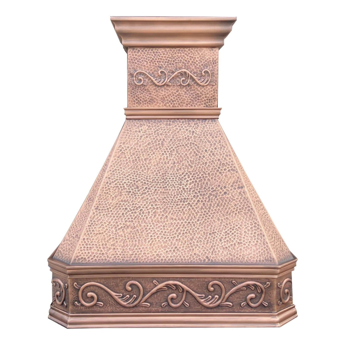 Fobest Farmhouse Handmade Custom Light Antique Copper Range Hood FCP-26 - Copper Range Hood-Fobest Appliance