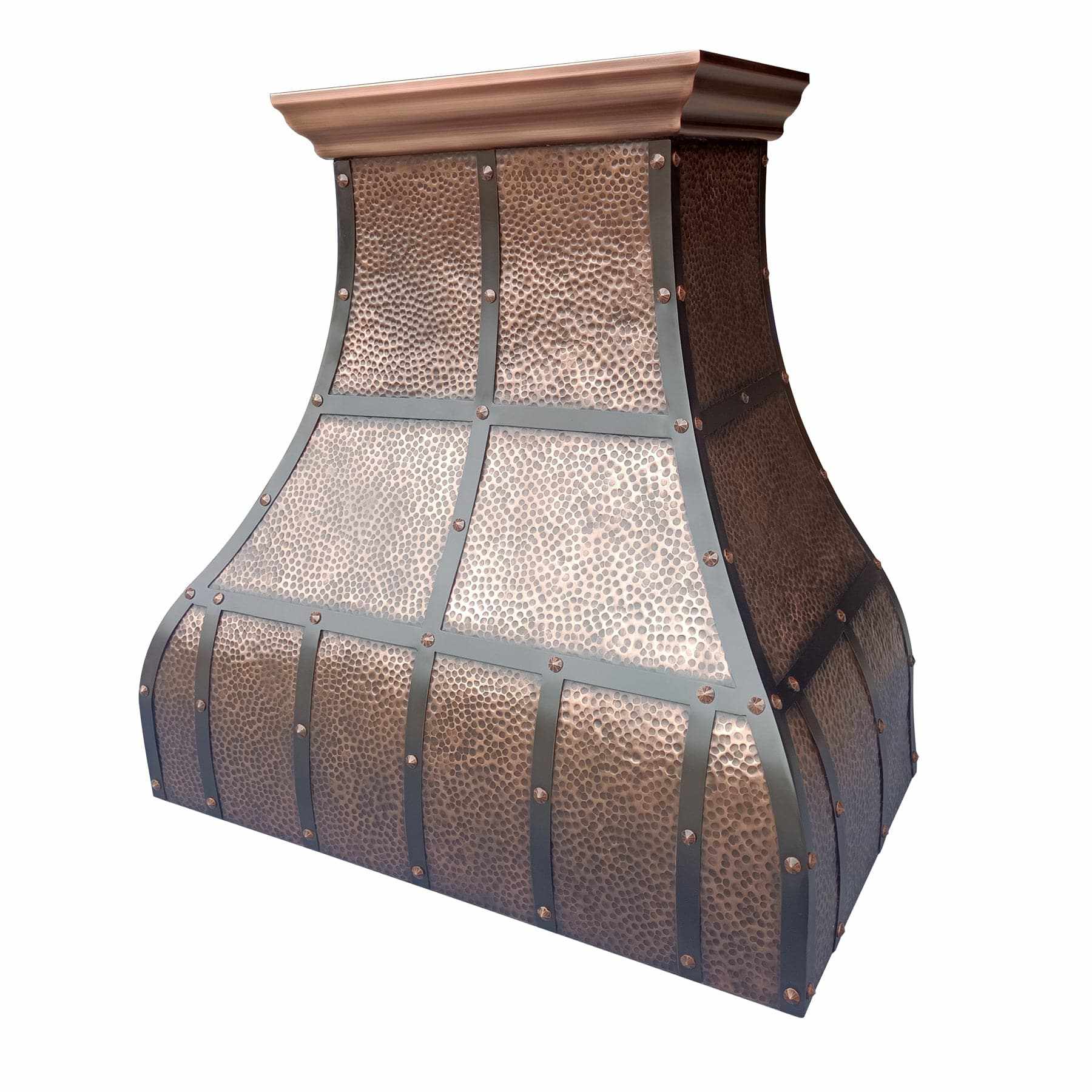 Fobest Wall Mount Hammered Custom Copper Range Hood FCP-9 - Copper Range Hood-Fobest Appliance